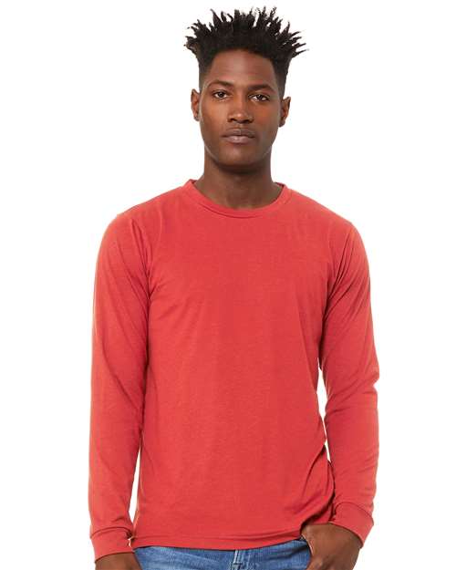 BELLA + CANVAS® Triblend Crewneck Long Sleeve T-shirt for Men