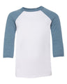 BELLA + CANVAS® Youth Three Quarter Sleeve Baseball Tee - 3200Y