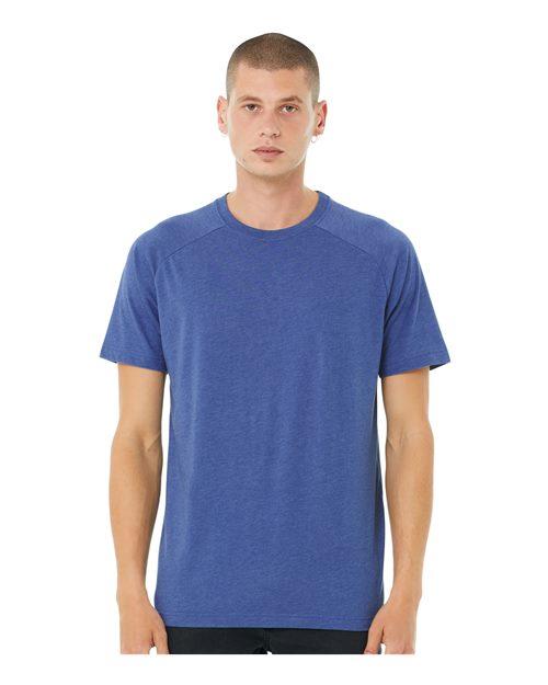 BELLA + CANVAS® - Heather CVC Raglan Short Sleeve Crewneck Tee