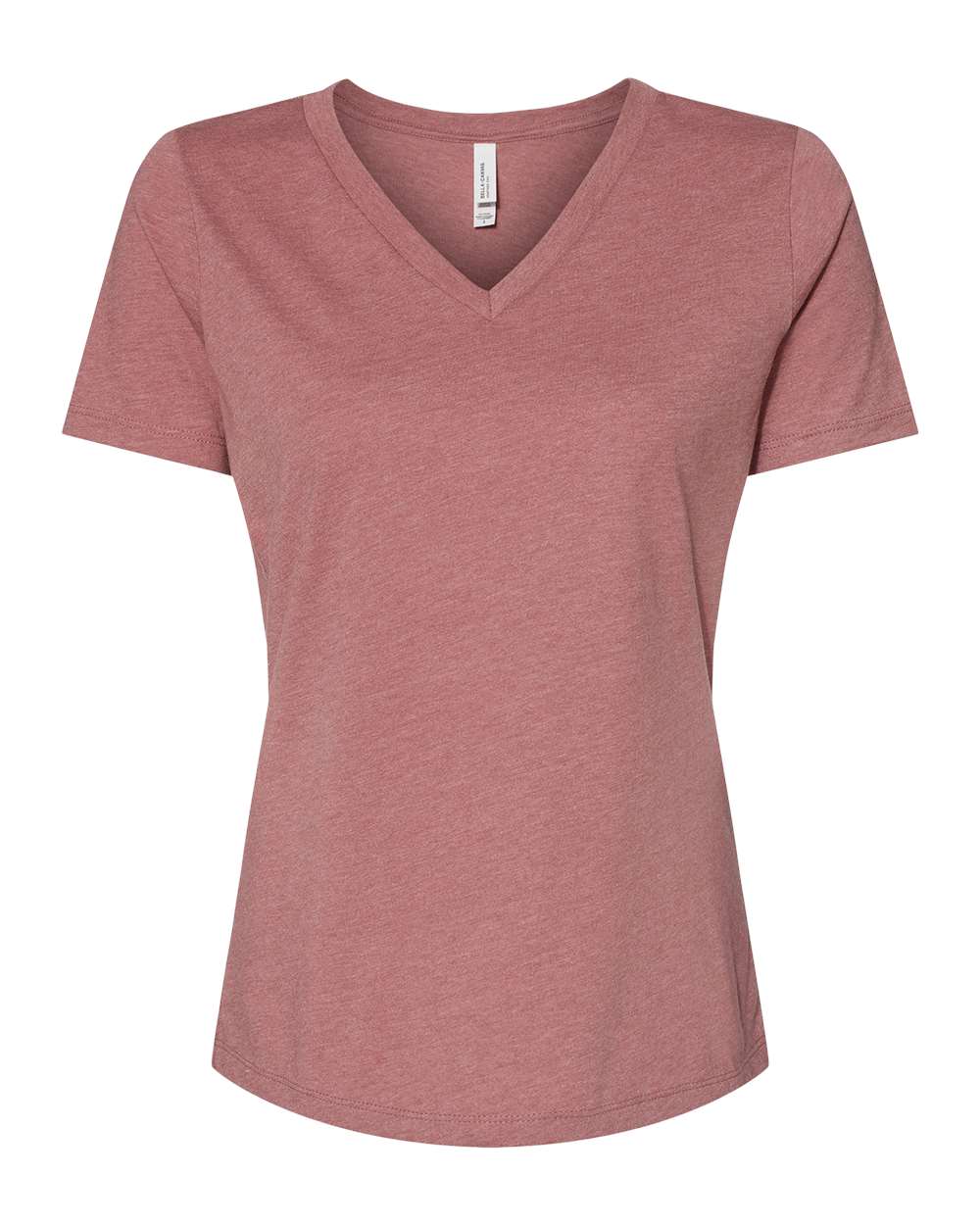 BELLA + CANVAS® Women's Relaxed Heather CVC V Neck Short Sleeve T-Shirt - 6405CVC