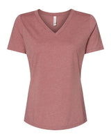 BELLA + CANVAS® Women's Relaxed Heather CVC V Neck Short Sleeve T-Shirt - 6405CVC
