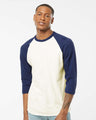TULTEX® Fine Jersey Raglan Crewneck Three-Quarter Sleeve Tee