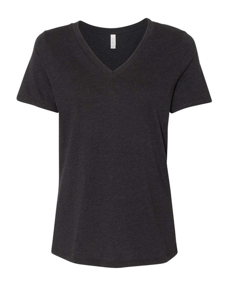 BELLA + CANVAS® Women's Relaxed Heather CVC V Neck Short Sleeve T-Shirt - 6405CVC