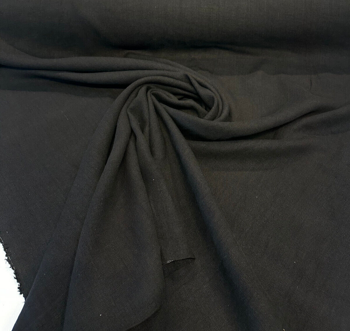 P Kaufmann Don Giovanni Linen Fabric - Black Graphite, 54" Width (By The Yard)