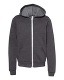 Image 1: Youth Sponge Fleece Full-Zip HoodieImage 2: Soft fleece full zip hoodie for youthImage 3: Comfortable kids zip sweatshirt designImage 4: Blank youth hoodie for custom printingImage 5: Lightweight fleece children's apparelImage 6: Premium youth casual hoodie