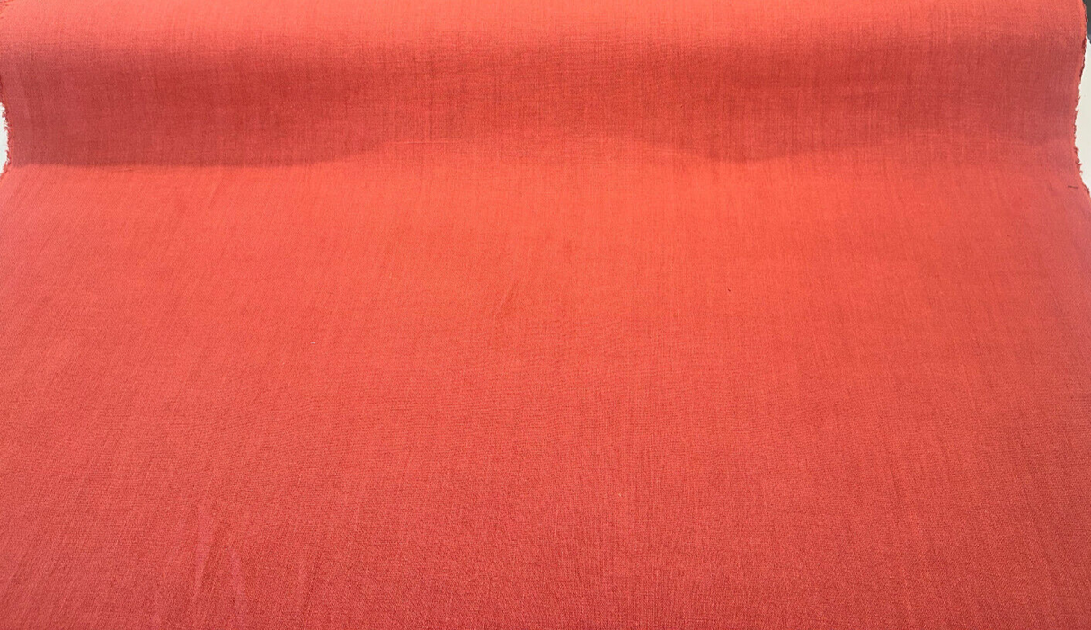 Don Giovanni Linen Fabric - Sumac, Upholstery Drapery, 54" Width (1 Yard)