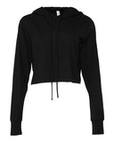 Women's Triblend Crop Long Sleeve Hoodie Tee