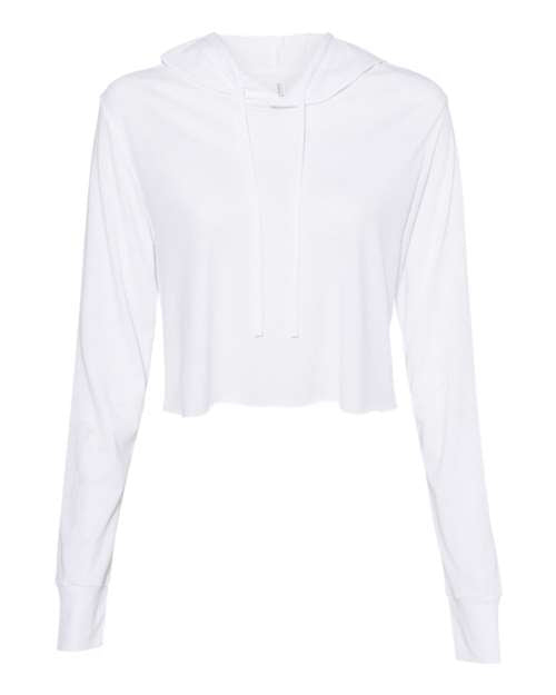 Women's Triblend Crop Long Sleeve Hoodie Tee