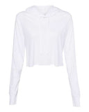 Women's Triblend Crop Long Sleeve Hoodie Tee