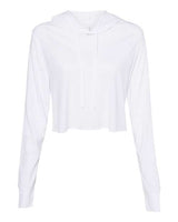 Women's Triblend Crop Long Sleeve Hoodie Tee