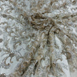Beaded Lace Fabric Embroidered Mesh Champagne