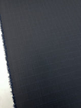 Wool Checked Blue Fabric