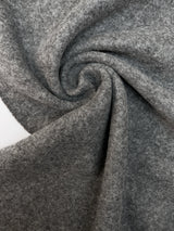 Wool Knitted Melange Gray Fabric
