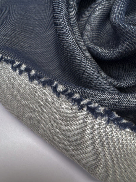 Cotton Silk Melange Woven Blue