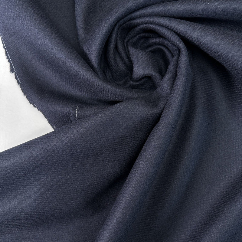 Wool Polyamid Cashmere Tweed Blue