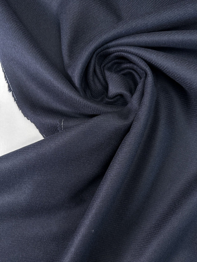 Wool Polyamid Cashmere Tweed Blue