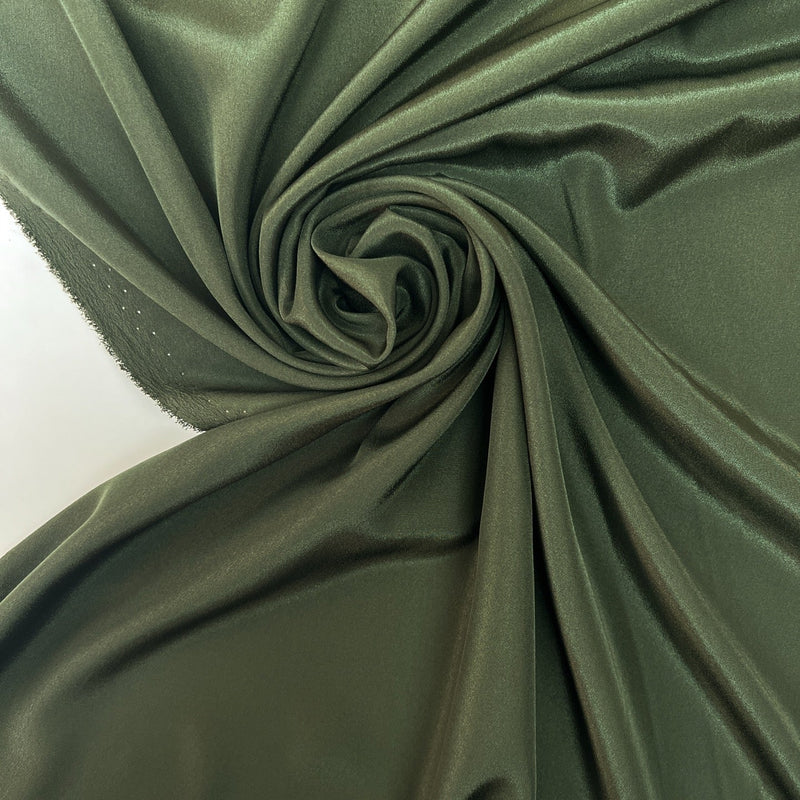 Green Crepe Polyester Fabric
