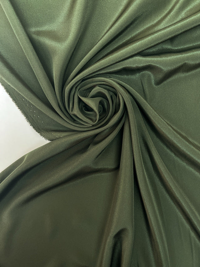Green Crepe Polyester Fabric