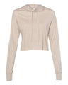 Women's Triblend Crop Long Sleeve Hoodie Tee