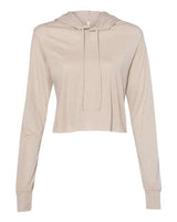 Women's Triblend Crop Long Sleeve Hoodie Tee