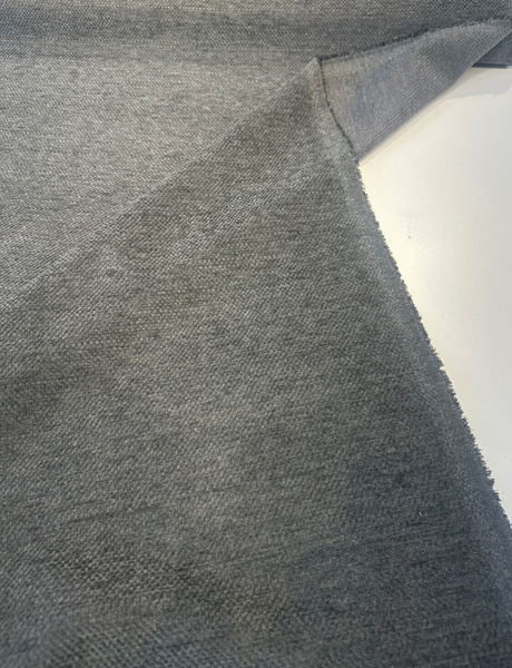 Sunbelievable Chenille Performance Upholstery Fabric - Gray Surf, Solid, 59" Width (1 Yard)