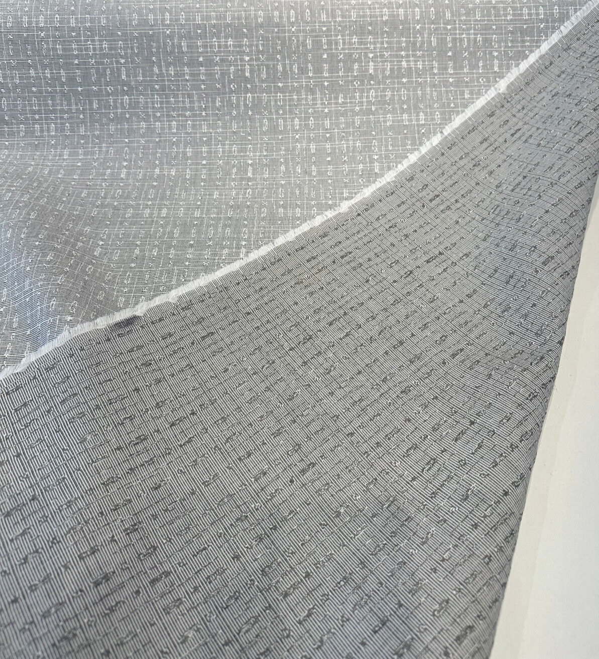 Sunbrella Embrace Pewter Upholstery Fabric - Pewter Geometric Pattern, 54" Width (1 Yard)