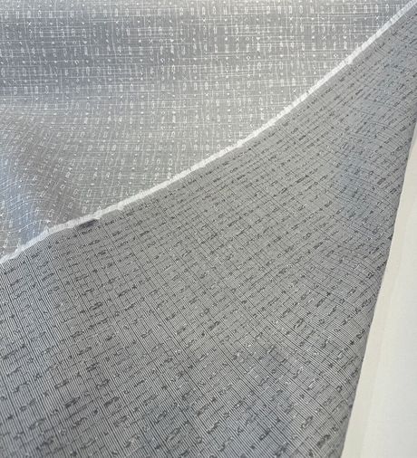 Sunbrella Embrace Pewter Upholstery Fabric - Pewter Geometric Pattern, 54" Width (1 Yard)