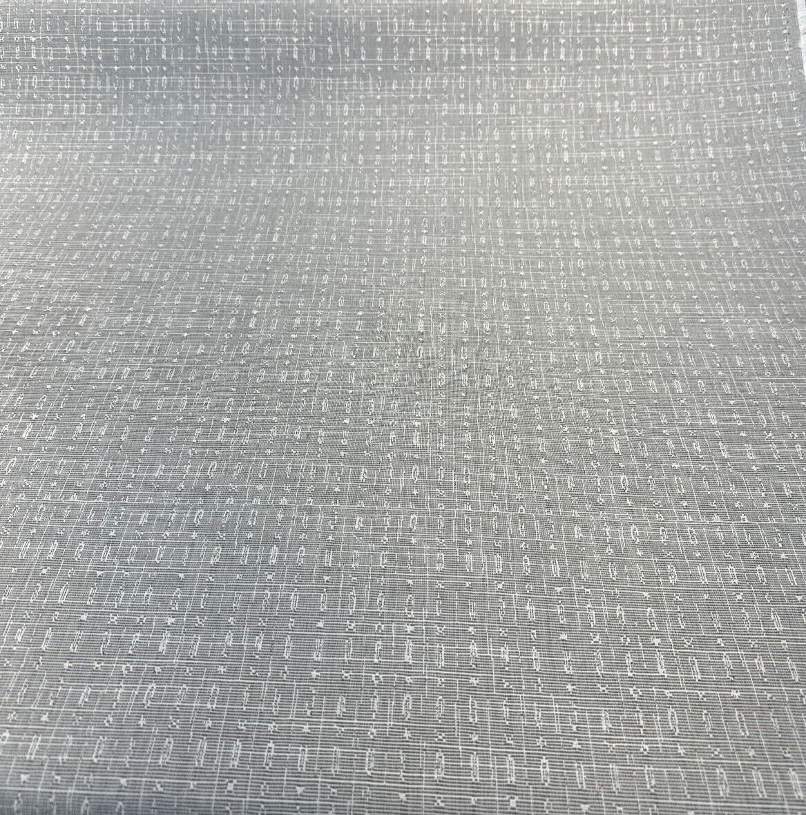 Sunbrella Embrace Pewter Upholstery Fabric - Pewter Geometric Pattern, 54" Width (1 Yard)