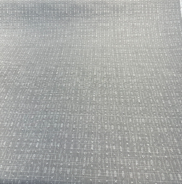 Sunbrella Embrace Pewter Upholstery Fabric - Pewter Geometric Pattern, 54" Width (1 Yard)