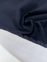 Italian Wool Twill White Blue Fabric