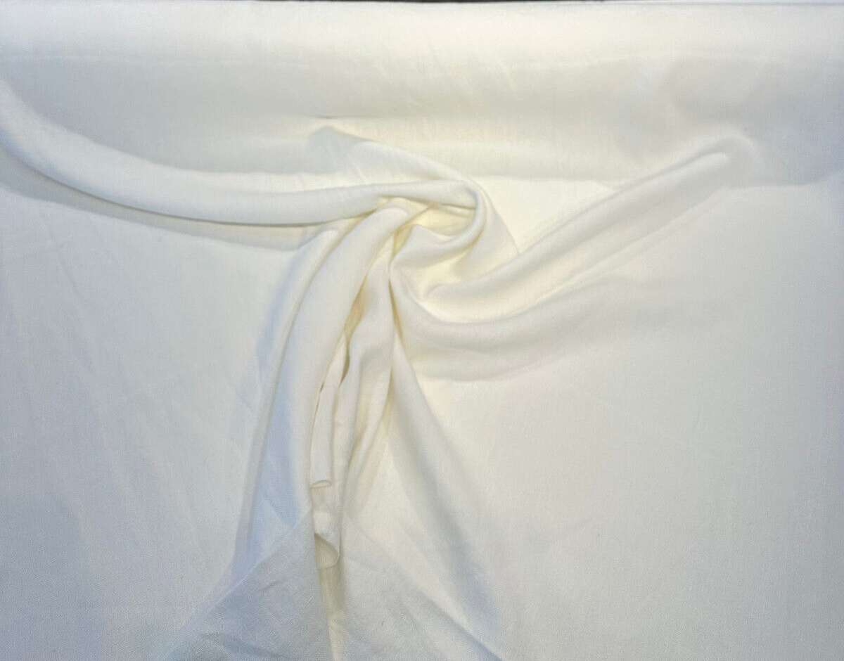 Don Giovanni Linen Fabric - Moonstone Off White, 54" Width (1 Yard)