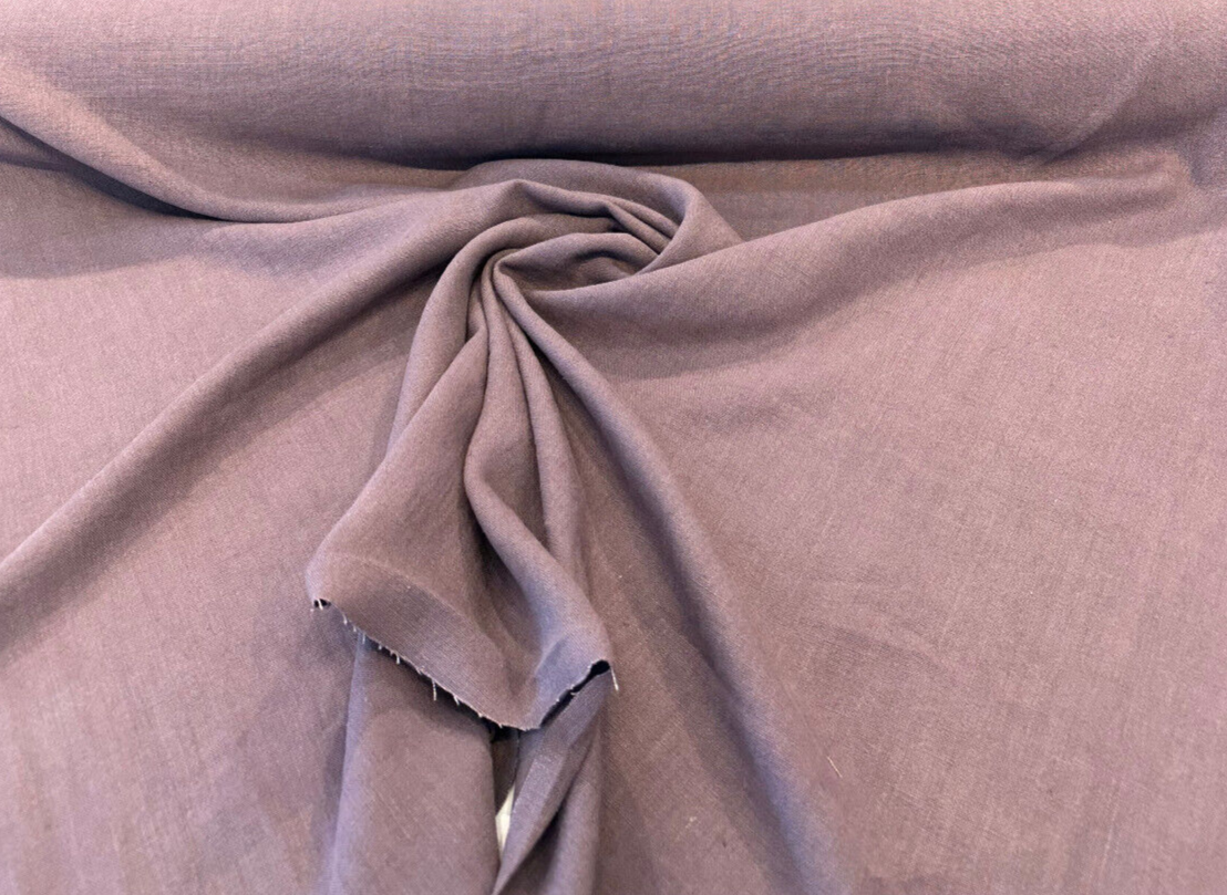 Don Giovanni Linen Fabric - Plum Purple, 54" Width (1 Yard)