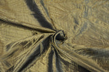 Bark Leaf Polyester Taffeta Fabric - Zig Zag Texture, 58/60" Width, Chocolate, Bronze Olive, Mint Green (Brownish Hue) (1 Yard)