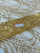 Galaxy Glitter Design Mesh Lace Polyester Fabric - Glitter Galaxy Pattern, 52-54" Width (1 Yard)