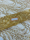 Galaxy Glitter Design Mesh Lace Polyester Fabric - Glitter Galaxy Pattern, 52-54" Width (1 Yard)