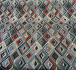 Flextime Crimson Diamond Jacquard Upholstery Fabric - Crimson, Geometric Diamond Pattern, 56" Width (1 Yard)
