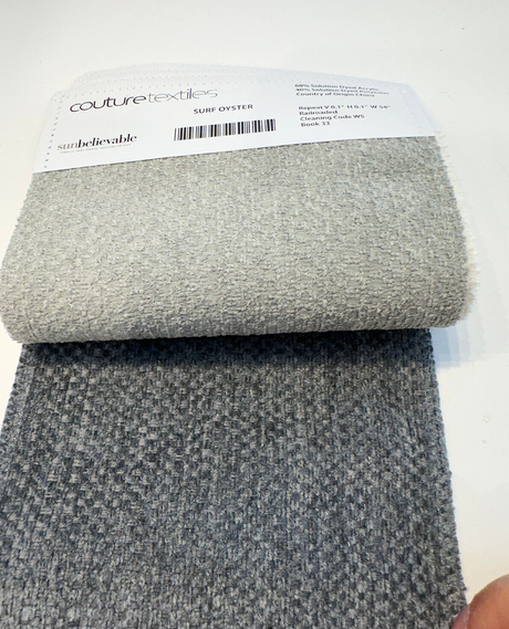 Surf Solution Dyed Acrylic Chenille Fabric - Natural Tones, 59" Width (4 Swatches)