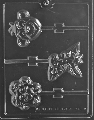Monkey, Giraffe, Lion Faces Lolly Chocolate Mold - LPA144