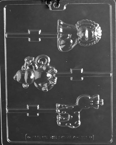Monkey, Giraffe, Lion Lolly Chocolate Mold - LPA151