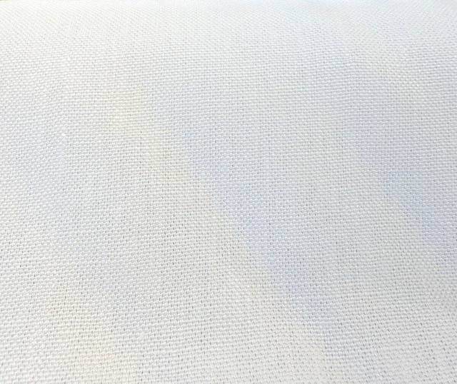 Heavy Linen White Belgian Drapery Upholstery Fabric - White, 56" Usable Width (1 Yard)