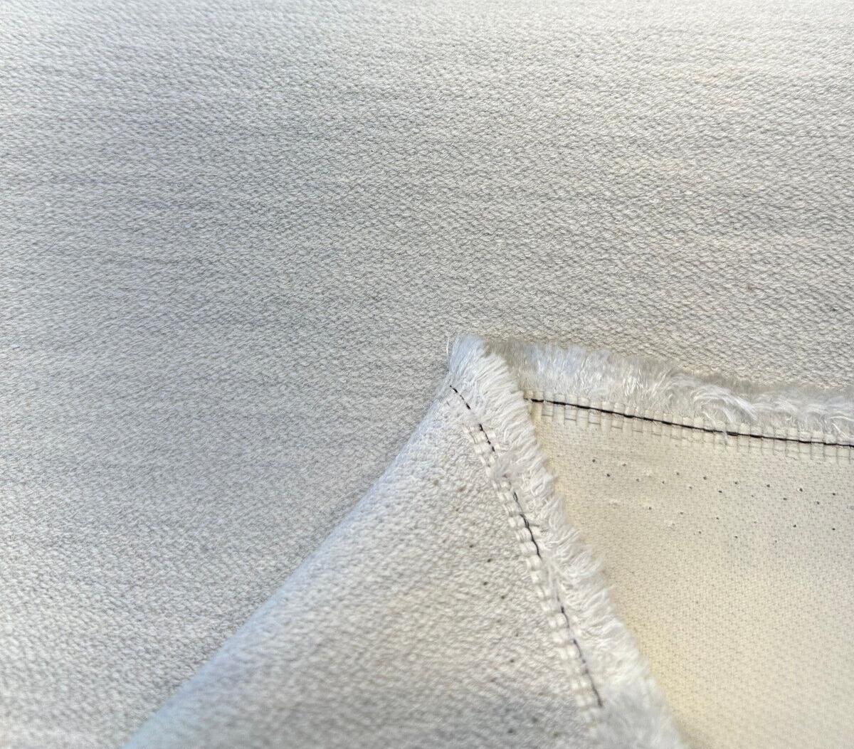 Sunbelievable Solution-Dyed Acrylic Bikini Canvas Fabric - Off-White With Gray Undertones, Crepe Weave, 54" Width (By The Yard)