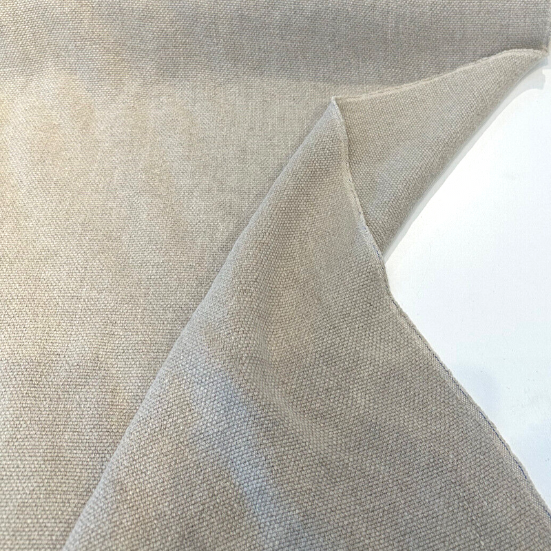 Irish Heavy Linen Upholstery Fabric - Natural Washed, 53" Width (1 Yard)
