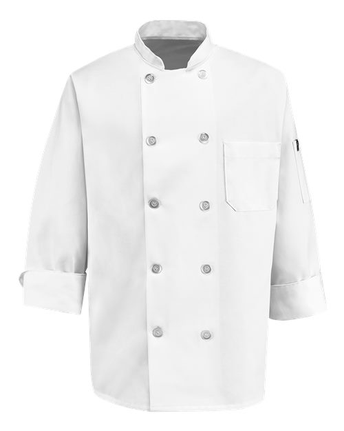 Chef Designs 100% Polyester Ten Pearl Button Chef Coat