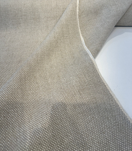 Natural Oatmeal Washed Irish Heavy Linen Upholstery Fabric - 53" Width, 30 Oz, 90,000 Martindale Cycles (1 Yard)