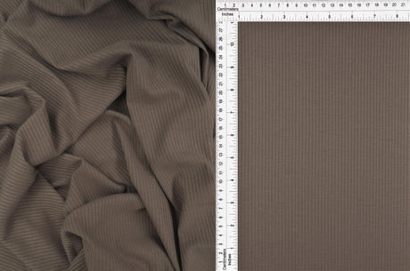 Rib Solid Stretch Knit Fabric