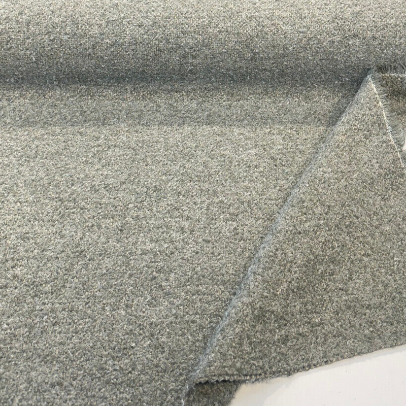 Libeco Belgian Linen Boucle Fabric - Celadon Green Berber, 59" Width (1 Yard)