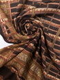Wool Fabric Brown Striped