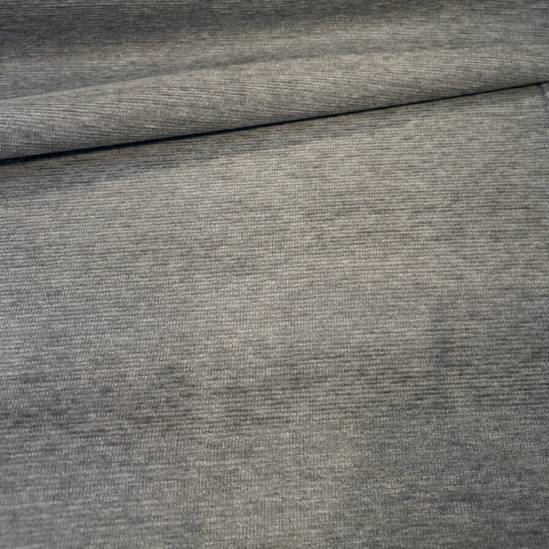 Sunbelievable Performance Coastal Shield Chenille Fabric - Dark Gray, Solid Color, 59" Width (1 Yard)