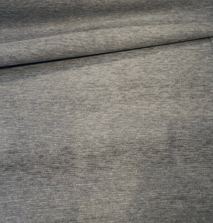 Sunbelievable Performance Coastal Shield Chenille Fabric - Dark Gray, Solid Color, 59" Width (1 Yard)