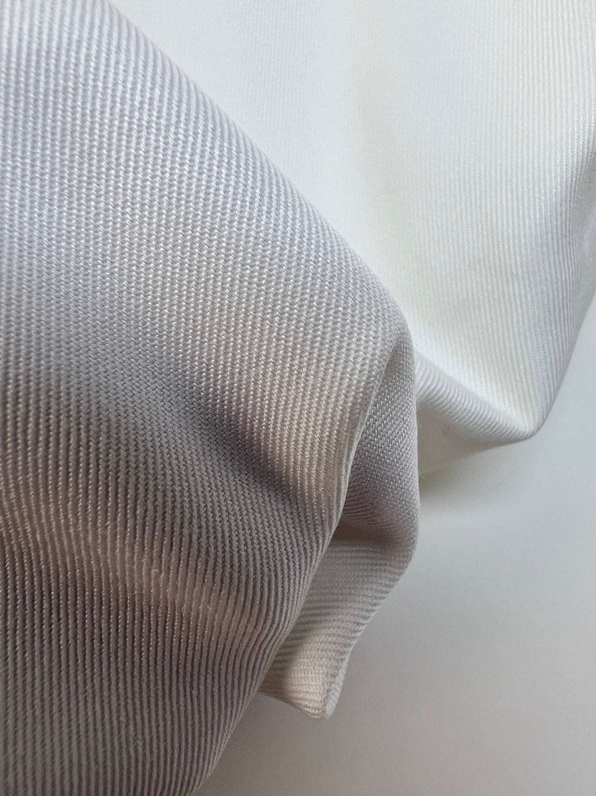 Cotton White Gabardine Fabric